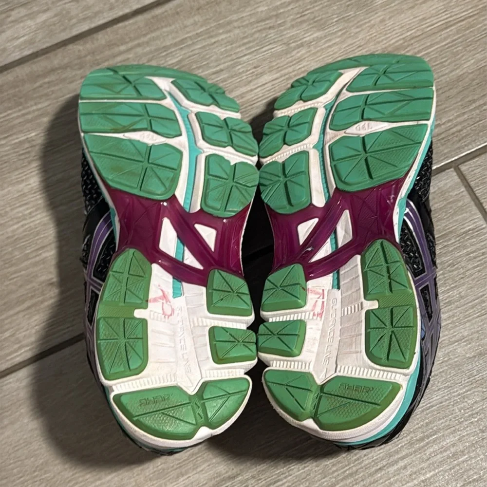 ASICS GT-2000 3 Women's Running Shoes Black Teal Purple T550N Size‎ 9